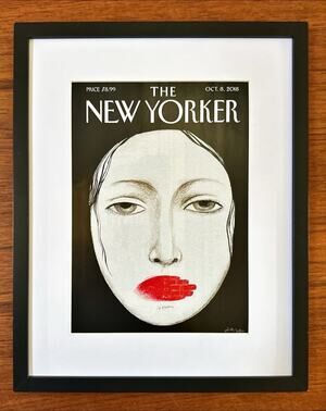 Framed 2018 New Yorker Magazine Cover Oct 8 Ana Juan 'Unheard'